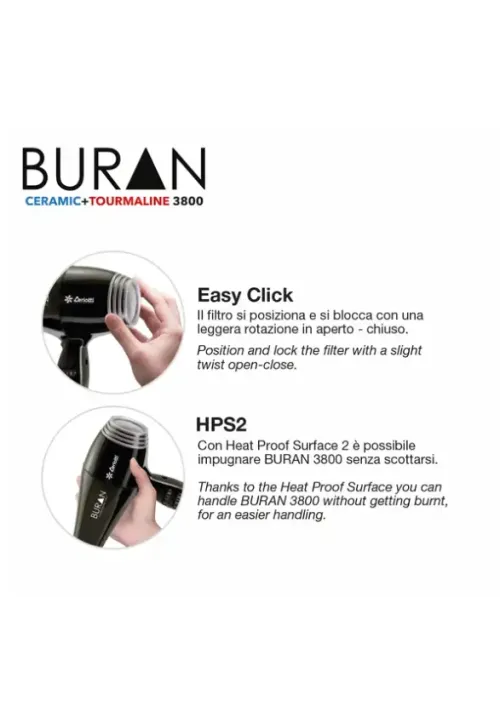 Secador de cabello Buran Tourmaline 3800 Ceriotti