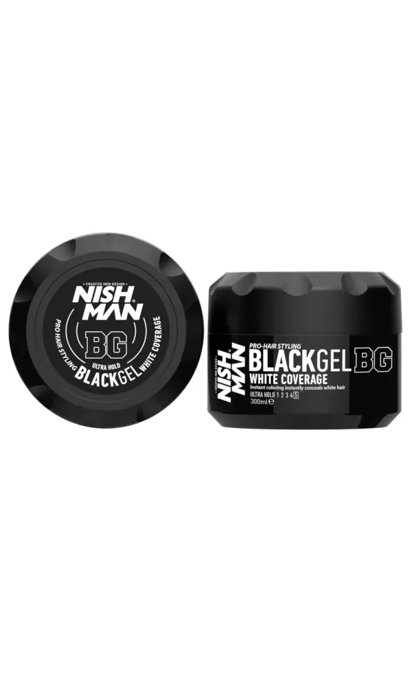 Gomina Negra Nishman Black Gel 300ml | Cubre Canas 2