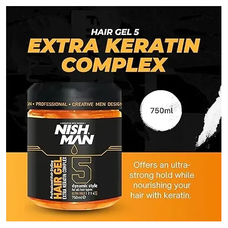 Gel Nishman Keratin Complex 750ml | Fijación y Cuidado